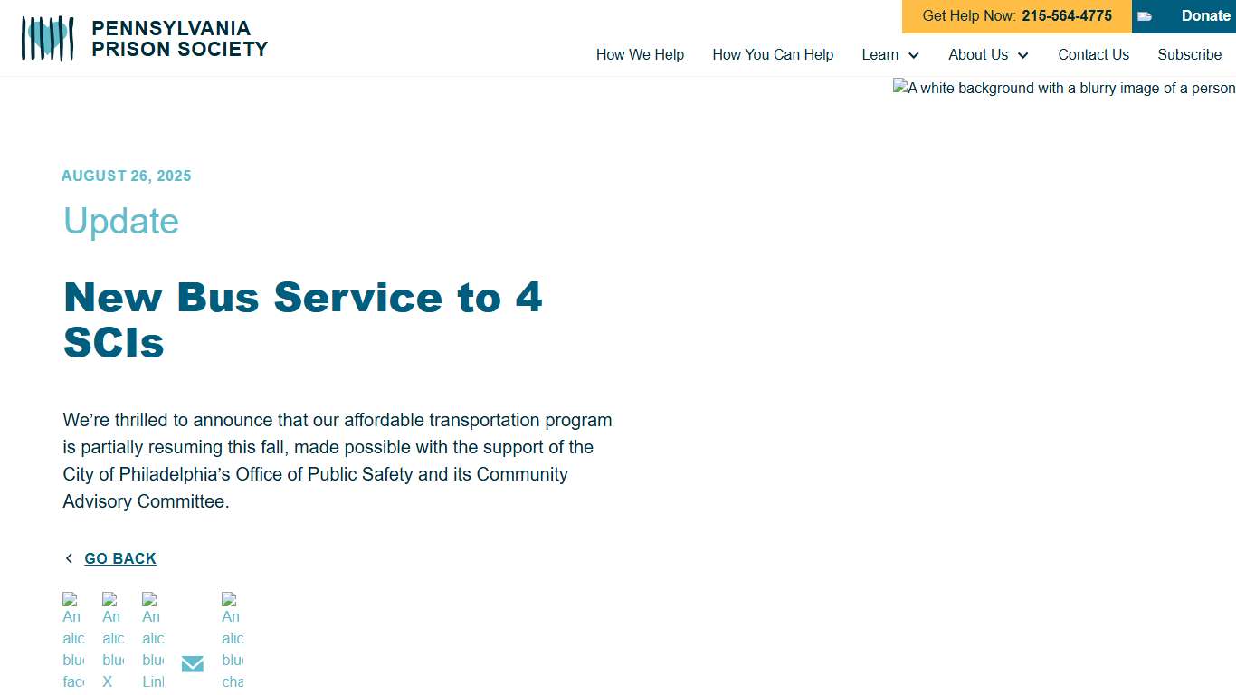 New Bus Service to 4 SCIs